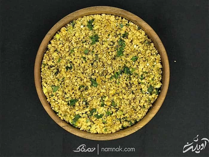 مواد چرخ شده فلافل خانگی خوشمزه خمیر فلافل خانگی